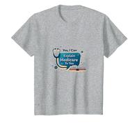 Posez-Moi des Questions sur l'assurance-maladie, Je Peux Vous l'expliquer T-Shirt, Enfant, Gris Chiné, 3 Ans