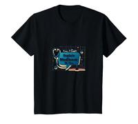 Posez-Moi des Questions sur l'assurance-maladie, Je Peux Vous l'expliquer T-Shirt, Enfant, Noir, 4 Ans