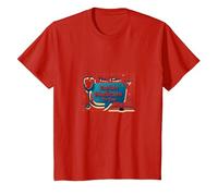 Posez-Moi des Questions sur l'assurance-maladie, Je Peux Vous l'expliquer T-Shirt, Enfant, Rouge, 6 Ans