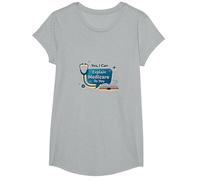 Posez-Moi des Questions sur l'assurance-maladie, Je Peux Vous l'expliquer T-Shirt, Fille, Gris Chiné, XS