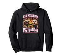 Posez-Moi des Questions sur ma Collection d'ongles des Pieds Funny Meme Sweat à Capuche