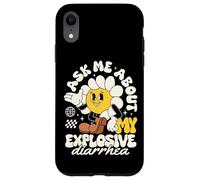 Posez-Moi des Questions sur ma diarrhée Explosive, Blague Sarcastique et mème Humoristique Coque pour iPhone XR