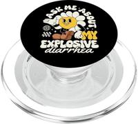 Posez-Moi des Questions sur ma diarrhée Explosive, Blague Sarcastique et mème Humoristique PopSockets PopGrip pour MagSafe