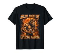 Posez-Moi des Questions sur ma diarrhée Explosive Funny Alpha Wolf T-Shirt Graphique avec Valeur