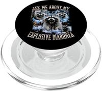 Posez-Moi des Questions sur ma diarrhée Explosive Funny Raccoon Bootleg PopSockets PopGrip pour MagSafe