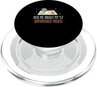 Posez-moi des questions sur mes 57 tâches inachevées : des paraprofessionnels amusants PopSockets PopGrip pour MagSafe