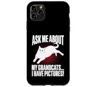 Posez-Moi des Questions sur Mes Grands-Parents J'Ai des Photos Cat Grandma Coque pour iPhone 11 Pro Max