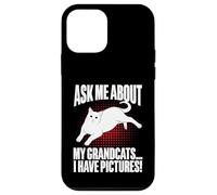 Posez-Moi des Questions sur Mes Grands-Parents J'Ai des Photos Cat Grandma Coque pour iPhone 12 Mini