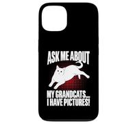 Posez-Moi des Questions sur Mes Grands-Parents J'Ai des Photos Cat Grandma Coque pour iPhone 13