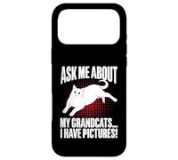 Posez-Moi des Questions sur Mes Grands-Parents J'Ai des Photos Cat Grandma Coque pour iPhone 17 Pro Max
