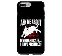 Posez-Moi des Questions sur Mes Grands-Parents J'Ai des Photos Cat Grandma Coque pour iPhone 7 Plus/8 Plus