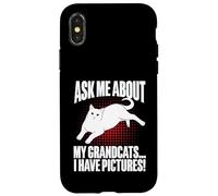 Posez-Moi des Questions sur Mes Grands-Parents J'Ai des Photos Cat Grandma Coque pour iPhone X/XS