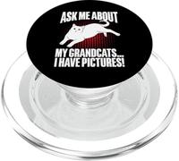 Posez-Moi des Questions sur Mes Grands-Parents J'Ai des Photos Cat Grandma PopSockets PopGrip pour MagSafe
