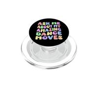 Posez-Moi des Questions sur Mes Incroyables mouvements de Danse Funny Retro Groovy Cool PopSockets PopGrip pour MagSafe