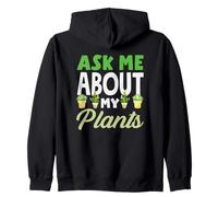 Posez-Moi des Questions sur Mes Plantes Funny Gardener Plant Lover Sweat à Capuche