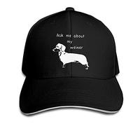 Posez-Moi des Questions sur Mon Chien Saucisse Femme Homme Casquette-Hip Hop Respirant Chapeaux Pare-Soleil Réglable Casquette De Baseball pour Hip Pop Adulte Sport