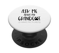 Posez-Moi des Questions sur Mon Grand-père, ma Grand-mère, Mon Grand-père, Mon père, Mon Chat, Mon Amour pour Animaux de Compagnie. PopSockets PopGrip Adhésif