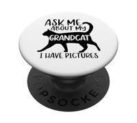 Posez-Moi des Questions sur Mon Grand-père, ma Grand-mère, Mon Grand-père, Mon père, Mon Chat, Mon Amour pour Animaux de Compagnie. PopSockets PopGrip Adhésif