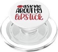 Posez-Moi des Questions sur Mon Rouge à lèvres Funny Makeup Artist Women PopSockets PopGrip pour MagSafe
