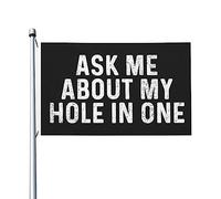 Posez-moi des questions sur mon trou dans un drapeau double face, décoration murale amusante pour salle de classe 3x5 pieds, posez-moi des questions sur mon trou dans un dortoir de tapisserie