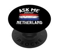 Posez-Moi des Questions sur Néerlandais néerlandais PopSockets PopGrip Adhésif