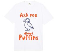 Posez-Moi Une Question à Propos de Puffins Funny Puffin Bird Lover Comfort Colors Adult Heavyweight T-Shirt