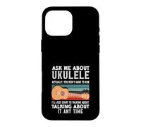 Posez-Moi Une Question à Propos de Ukulele It Any Time Retro Vintage Coque pour iPhone 16 Pro Max