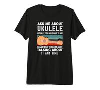 Posez-Moi Une Question à Propos de Ukulele It Any Time Retro Vintage T-Shirt Haut de Gamme