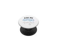 Posez-Moi Une Question sur Peptides Fitness Science Biohacking Funny Gym PopSockets PopGrip Adhésif