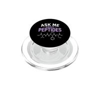Posez-Moi Une Question sur Peptides Fitness Science Biohacking Funny Gym PopSockets PopGrip pour MagSafe