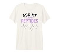 Posez-Moi Une Question sur Peptides Fitness Science Biohacking Funny Gym T-Shirt Haut de Gamme