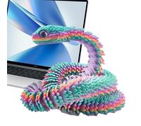 Posgcks Snake articulé imprimé en 3D, Jouet agité du Serpent | Animaux imprimés 3D Toy de Serpent Flexible | Adults Sensory Snake Toys avec des articulations Flexibles pour la Chambre, Salle d'étude