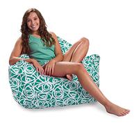 Posh Creations Pouf poire structuré confortable pour jouer, lire et regarder la télévision, salon Malibu, toile - Rose menthe (XSHC-ST063)