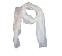 Posh Gear Écharpe 'Chiffon Scialle' blanc, Taille 180x30 cm
