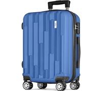 POSH Grande valise rigide en ABS - Valise de voyage avec serrure à combinaison - Roulettes légères à 360° - Pour courts et longs voyages, bleu, Taille XL, Valise à main rigide avec 4 roulettes