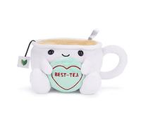 Posh Paws Swizzels Love Hearts Tiffany 37691 Tasse à thé en Peluche Blanc 18 cm