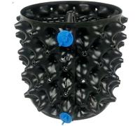 POSH Pot de Fleurs, Respirant, parois profilées, Pots de Plantes Respirants pour Une Croissance optimale des Racines, idéal pour la Maison et Le Jardin, Couleur : Noir ou Blanc (Noir, 5,4L)