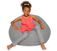 Posh Pouf poire pour enfants, adolescents et adultes, 68,6 cm, gris uni