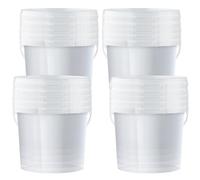 POSH Seau avec couvercle 10L - Transparent, en plastique, résistant aux aliments, anti-fuites, inodore, robuste, stable, hermétique, seau avec poignée (20, 10L)