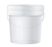 POSH Seau de 10 l - En plastique transparent - Qualité alimentaire - Anti-fuite - Inodore - Robuste, stable et hermétique - Seau avec anse (2, 10 l)