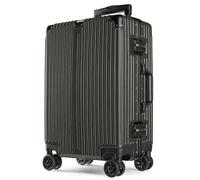 POSH Valise à roulettes rigides avec cadre en aluminium, bagage à main sur 4 roulettes, valise rigide en polycarbonate, valise de vacances dans les tailles M, L, XL, gris, xl, Valise rigide en