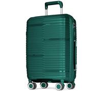 POSH Valise en polypropylène - Sacs de maquillage, bagage à main, valises et trolleys de taille moyenne et grande - Valise de voyage avec serrure TSA et roulettes doubles silencieuses - Empilable
