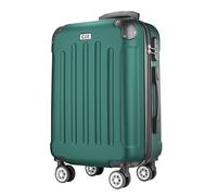 POSH Valise rigide et trolleys - Bagage à main - Valise de voyage avec roulettes - Valise grande, moyenne et petite en ABS - Ensemble de 3 valises légères en taille M-L-XL, vert foncé, m, Valise ABS