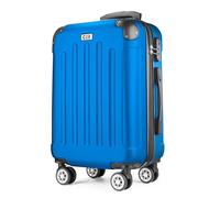 POSH Valise rigide et trolleys - Bagage à main - Valise de voyage avec roulettes - Valise grande, moyenne et petite en ABS - Ensemble de 3 valises légères en taille M-L-XL, bleu, xl, Valise ABS