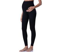 POSHDIVAH Legging de maternité pour Femme - Pantalon de Yoga de Grossesse - Legging d'entraînement, Noir, S