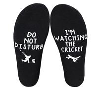 Poshzone Chaussettes de cricket personnalisées en coton, idée cadeau fantaisie, fête des pères, anniversaire, cadeau pour lui, cadeau de Noël