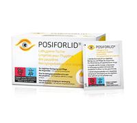 POSIFORLID® Lot de 50 lingettes stériles pré-humidifiées pour le nettoyage des paupières