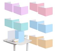 posionks Lot de 10 séparateurs de Bureau avec écran de confidentialité pour école Multi-usages séparateur de Table en Forme de U Bureau d'apprentissage école Primaire pour Salle de Classe