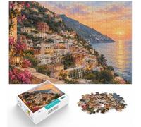 Positano at Dusk Puzzle 1000pcs (52x38cm) avec Motif | Pour un loisir d'hiver sans écran : ce puzzle adulte 1000 pièces transforme les vacances d'hiver en pause puzzle.
