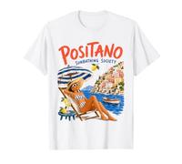 Positano Sunbathing Society Vacances sur la côte Italienne T-Shirt